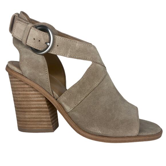 Marc Fisher LTD Taupe Vega Sandal - Size 6.5 - Women - Picture 4 of 14